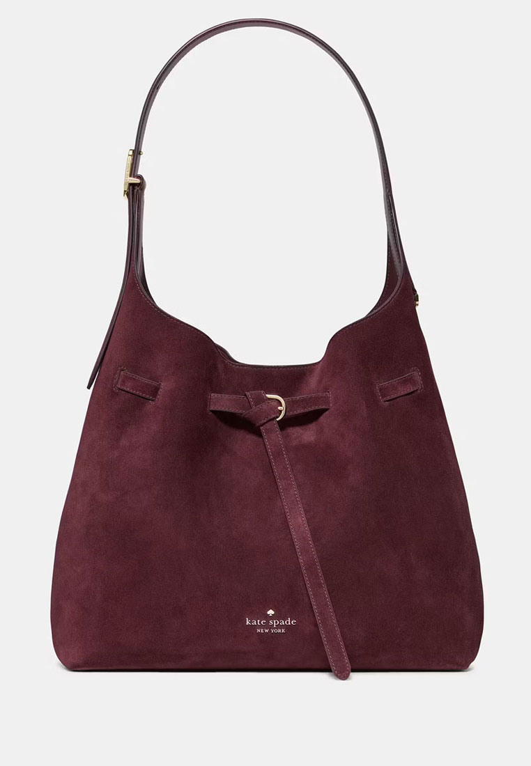 Kate Spade 454 Suede Belted Large Shoulder Bag