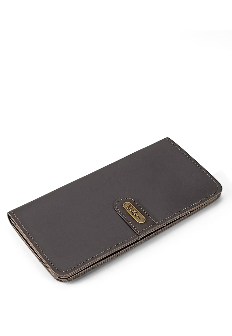 Kickers KICKERS Full Grain Cowhide Unisex Bi-Fold Long Wallet
