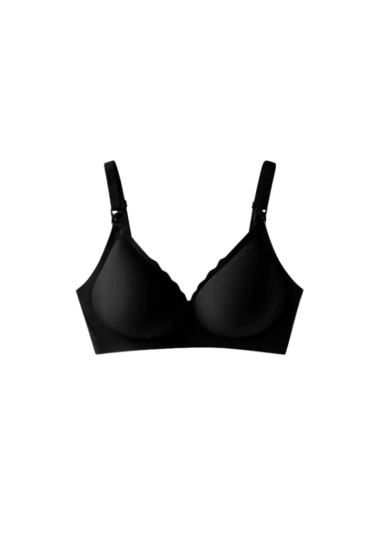 Kiss & Tell Premium Ivana Seamless Nursing Bra in Black