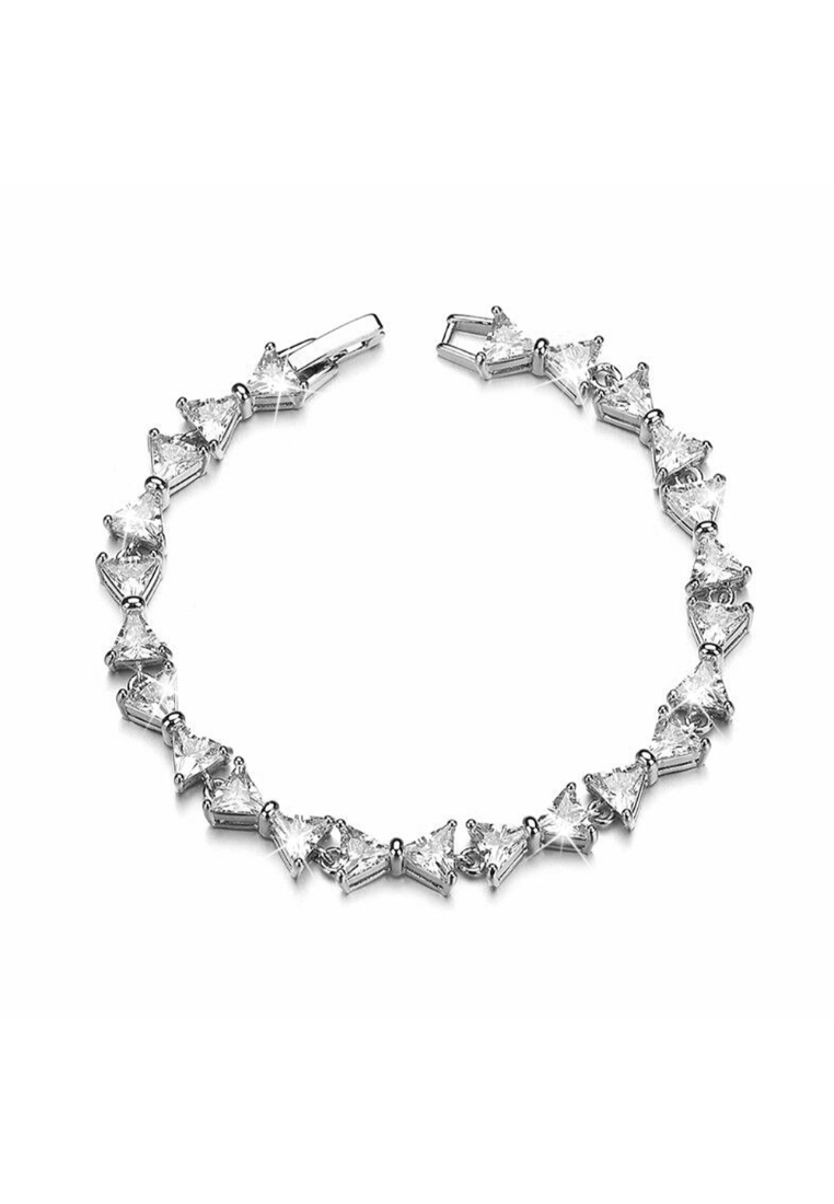 Krystal Couture Belle The Beauty CZ Ribbon Bracelet
