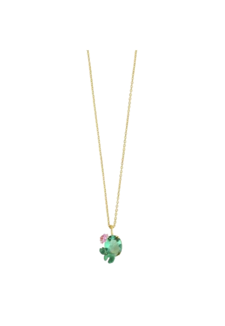 Les Néréides Les Néréides Necklace Lotus Flower and Blue Stone LES NYMPHEAS [LNATNY306/1]