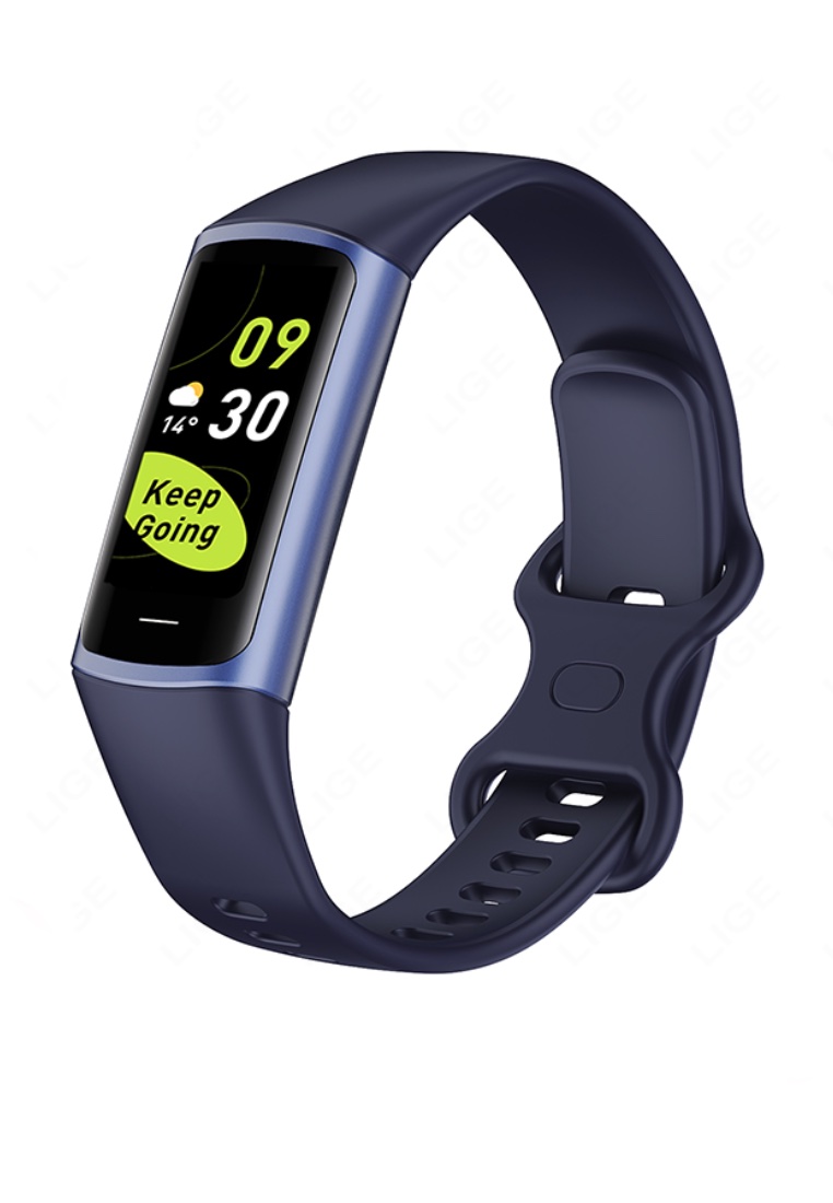 LIGE Unisex IOS/Android Fitness Watch - IP67 Waterproof - Blue