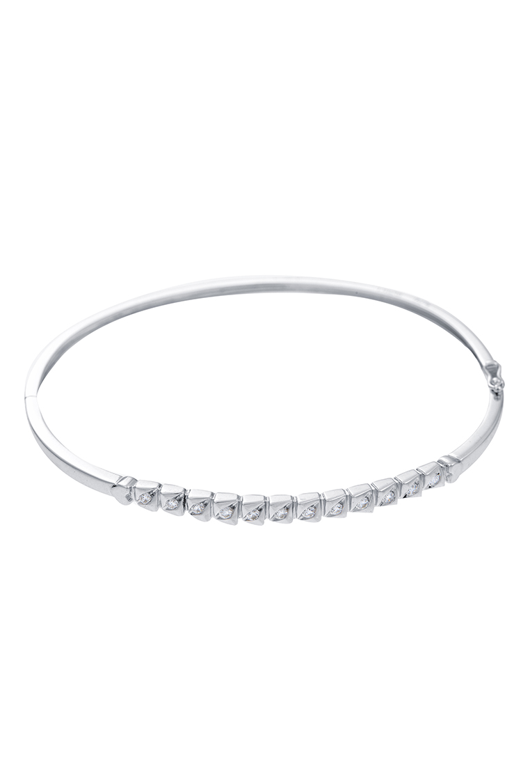 LITZ LITZ 18K White Gold Diamond Bangle DD45