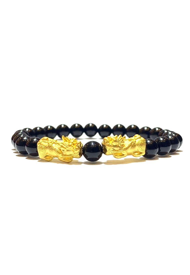 LITZ LITZ 999 (24K) Gold PiXiu Bracelet 双貔貅手链 EPC0639D-050-B (1.00g+/-)