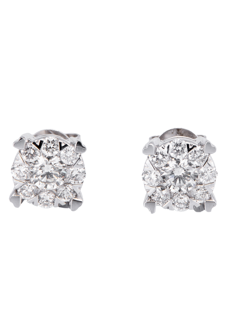 LITZ LITZ 18K White Gold Diamond Earring YM-YFT419B2E