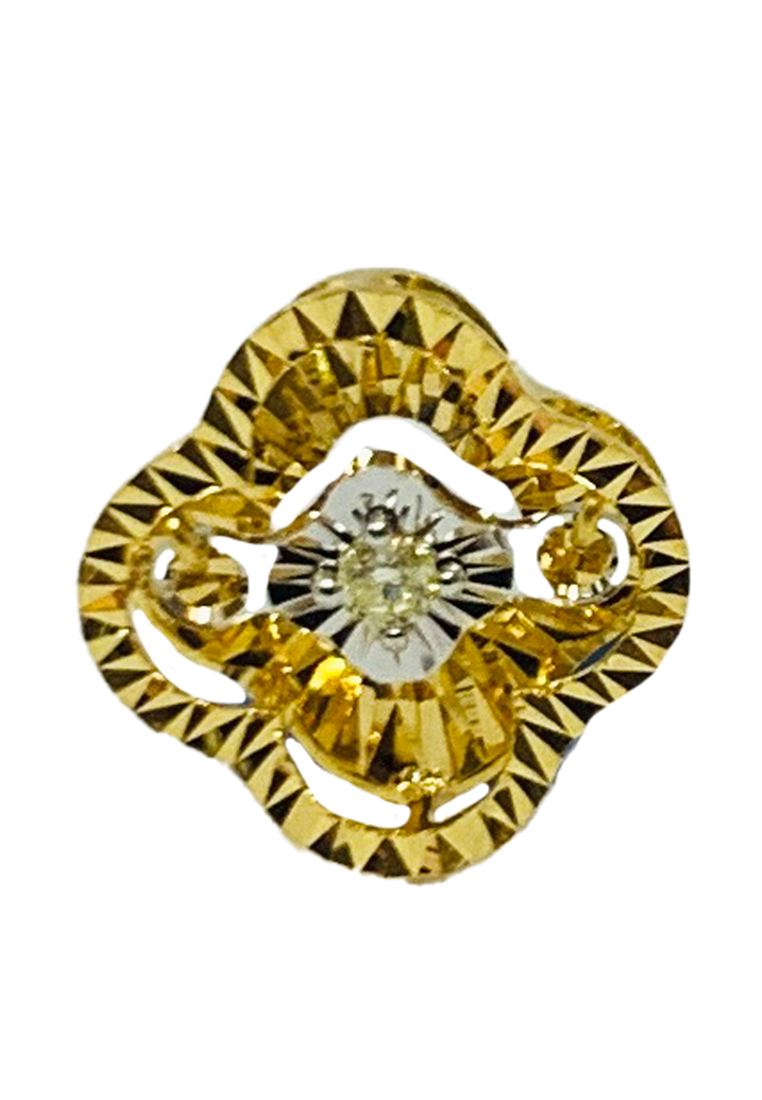 LITZ LITZ 18K Yellow Gold Diamond Pendant DP0046-Y (0.45G+/-)