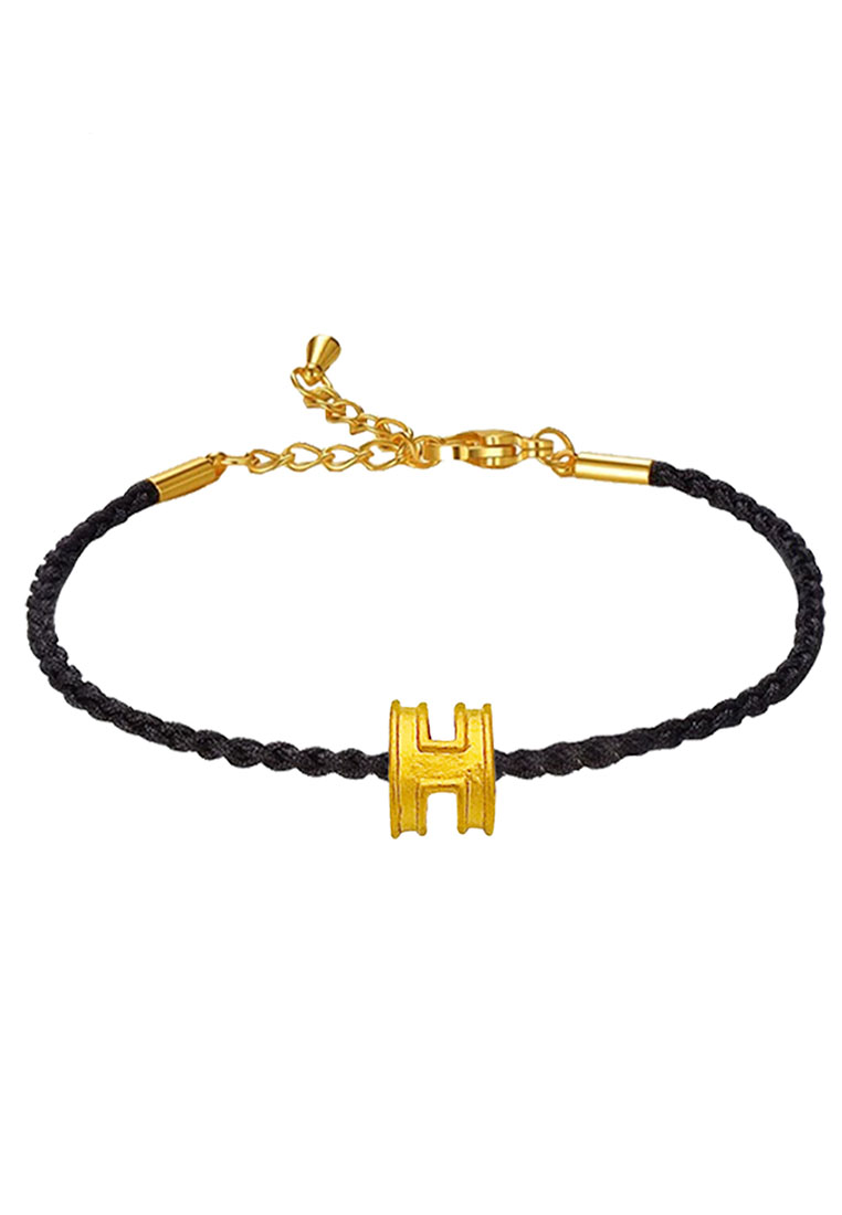 LITZ [SPECIAL] LITZ 999 (24K) Gold H With Bracelet H牌手绳 EPC0145-B-B (0.08g+/-)