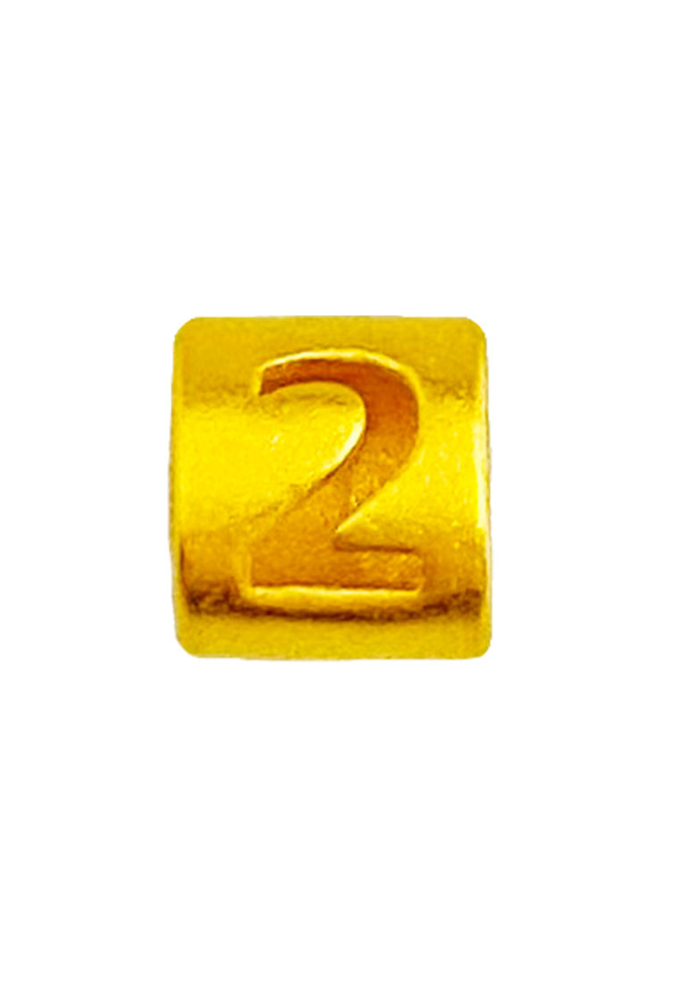 LITZ [SPECIAL] LITZ 999 (24K) Gold Number 2 Charm 数字2 EPC1026(0.15g+/-)