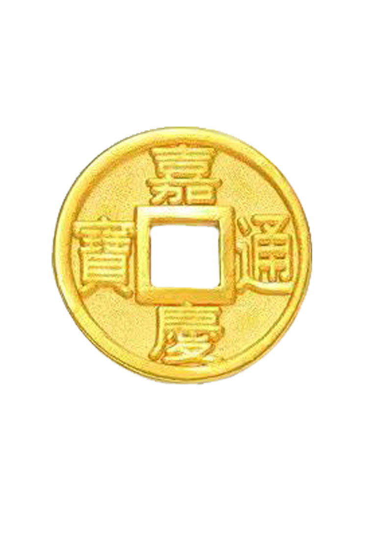 LITZ [SPECIAL] LITZ 999 (24K) Gold Coin Charm 钱币 EPC0958A-M嘉庆0.53g+/-
