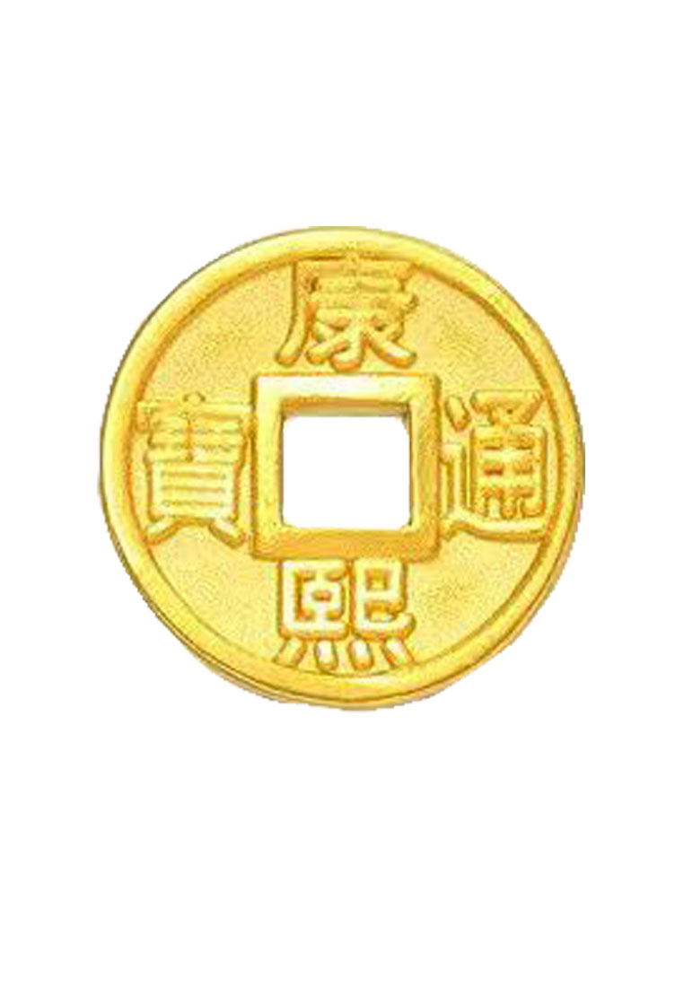 LITZ [SPECIAL] LITZ 999 (24K) Gold Coin Charm 钱币 EPC0958-L康熙0.85g+/-