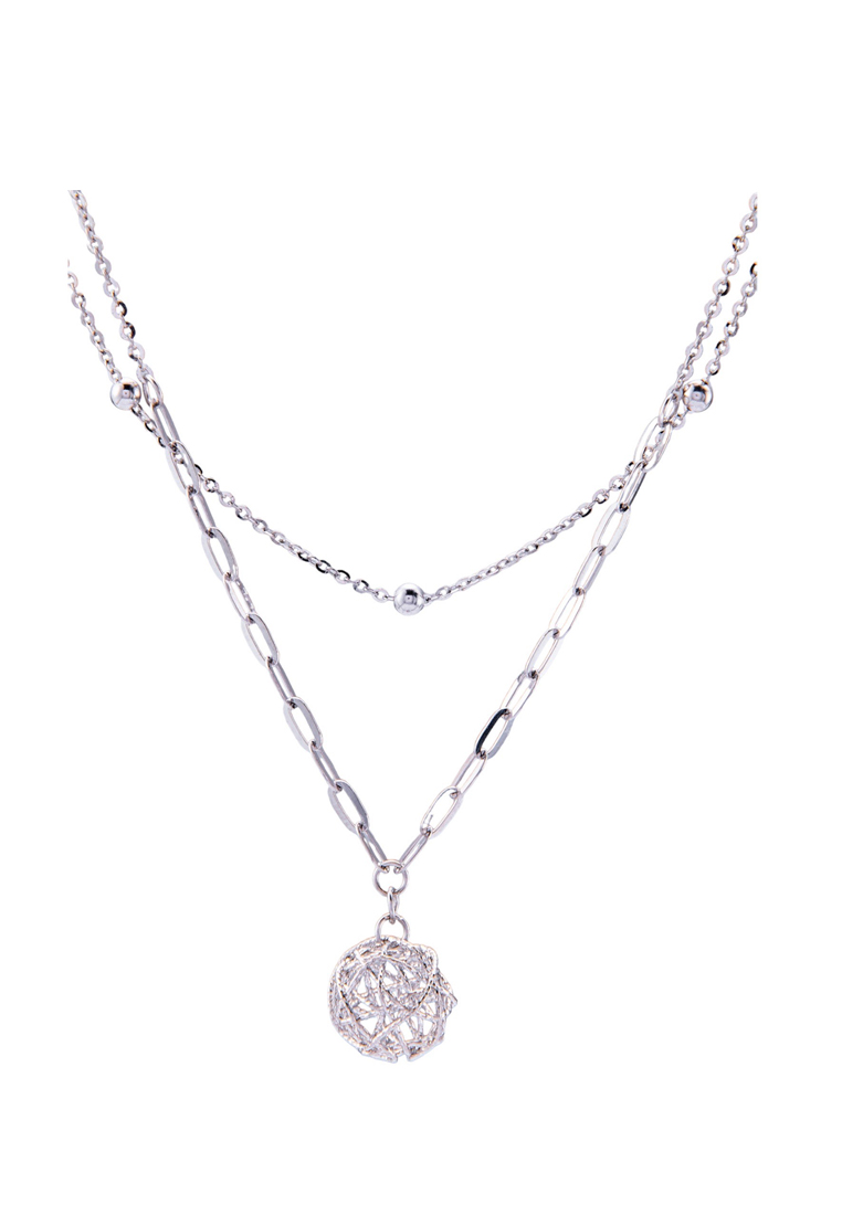 LITZ [ Free Necklace ] LITZ 18K White Gold  Pendant OM-OCX2066FBR (2.70g+/-)