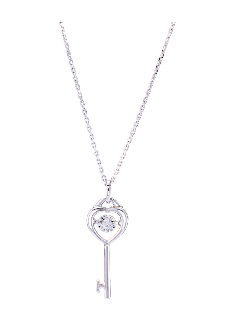 LITZ [ Free Necklace ] LITZ 18K White Gold Diamond  Pendant YF-YFT419C2 (2.39g+/-)