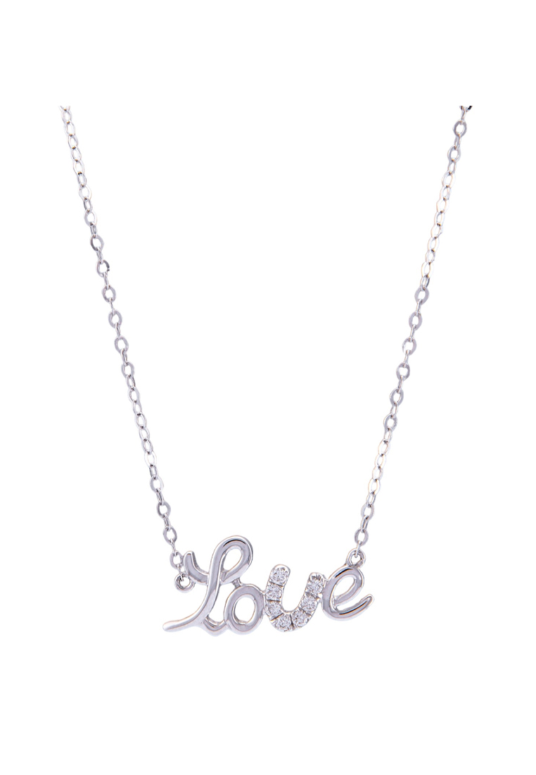 LITZ [ Free Necklace ] LITZ 18K White Gold Diamond Pendant C-DC36 (1.56g+/-)