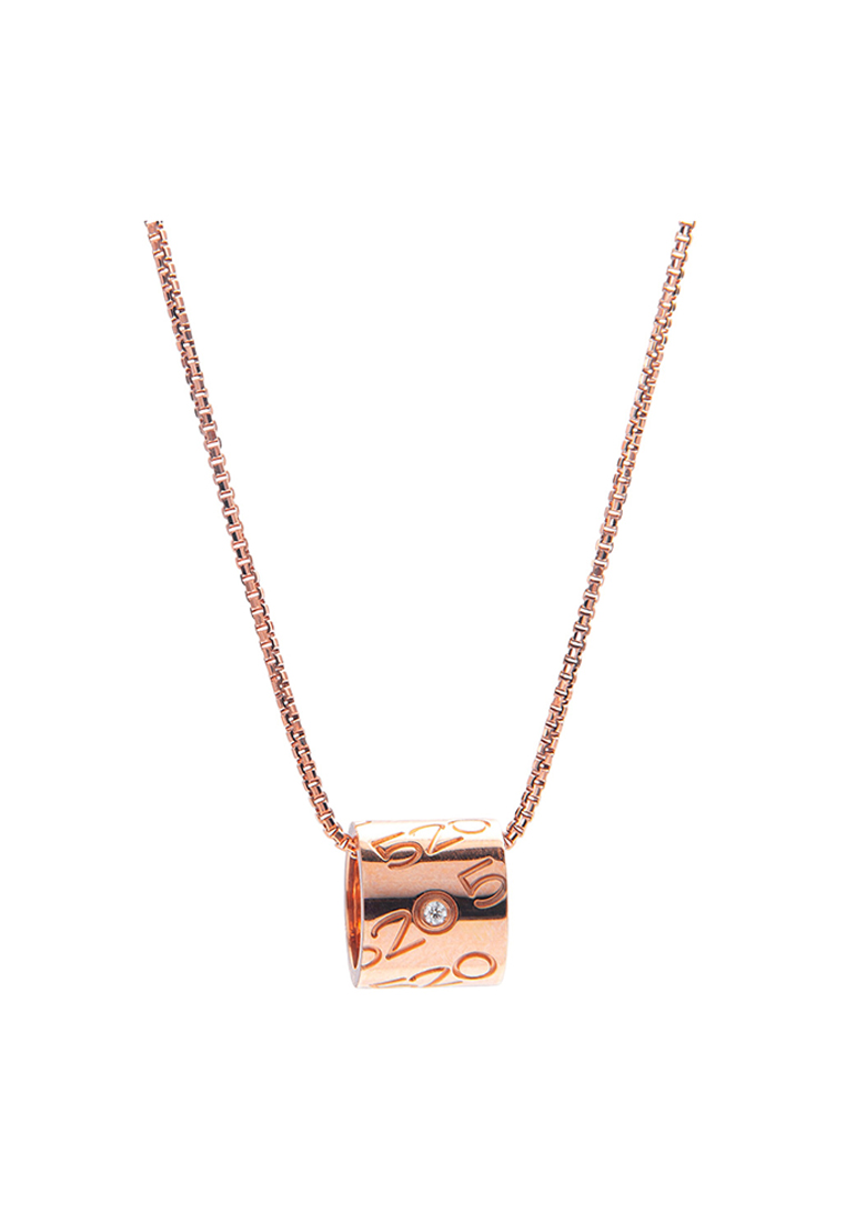 LITZ [ Free Necklace ] LITZ 18K Rose Gold Diamond Pendant YF-Y4-OP219(520) (4.90g+/-)