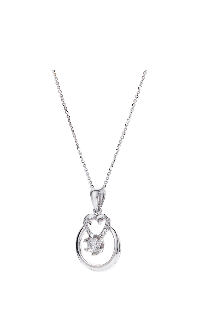 LITZ [ Free Necklace ] LITZ 18K White Gold Diamond Pendant ANG-325193-N (2.60g+/-)