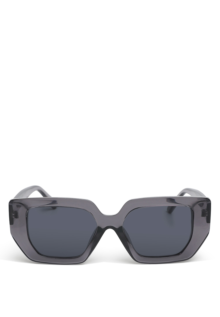 London Rag Oversized Cat Eye Square Sunglass In Grey