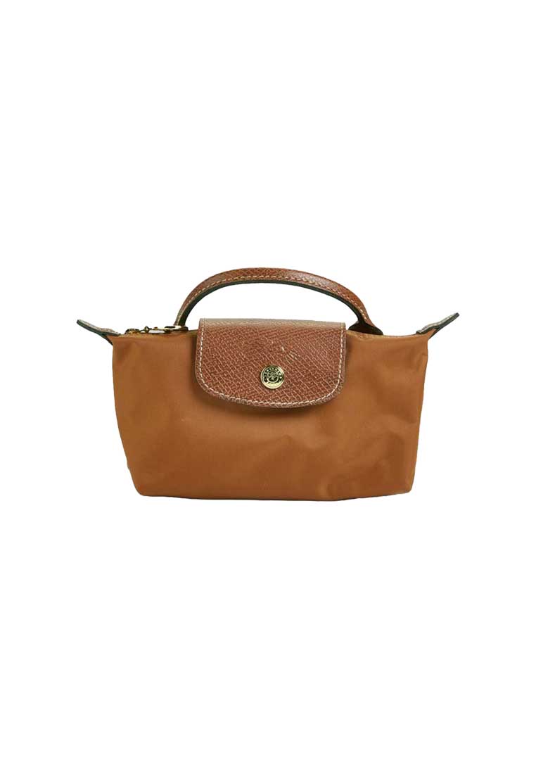 LONGCHAMP Le Pliage Original Pouch With Handle Cognac 34175089