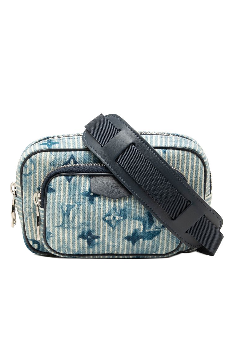 Louis Vuitton Pre-Loved Louis Vuitton Monogram Denim Watercolor Hickory Stripes Outdoor Pouch