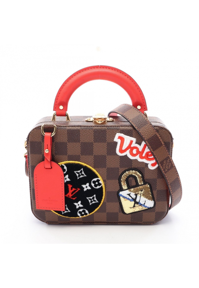 Louis Vuitton Pre-Loved Louis Vuitton Damier  ebene LV Stories box 2WAY Handbag PVC leather Brown mu