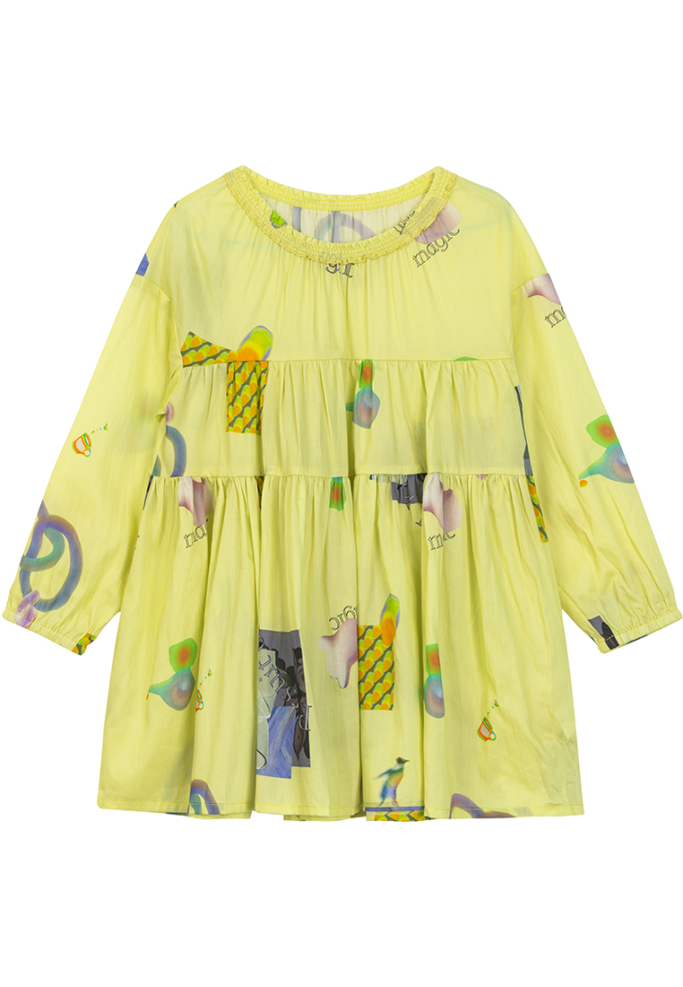 M.Latin Jersey Dress With Spring Graphic Design