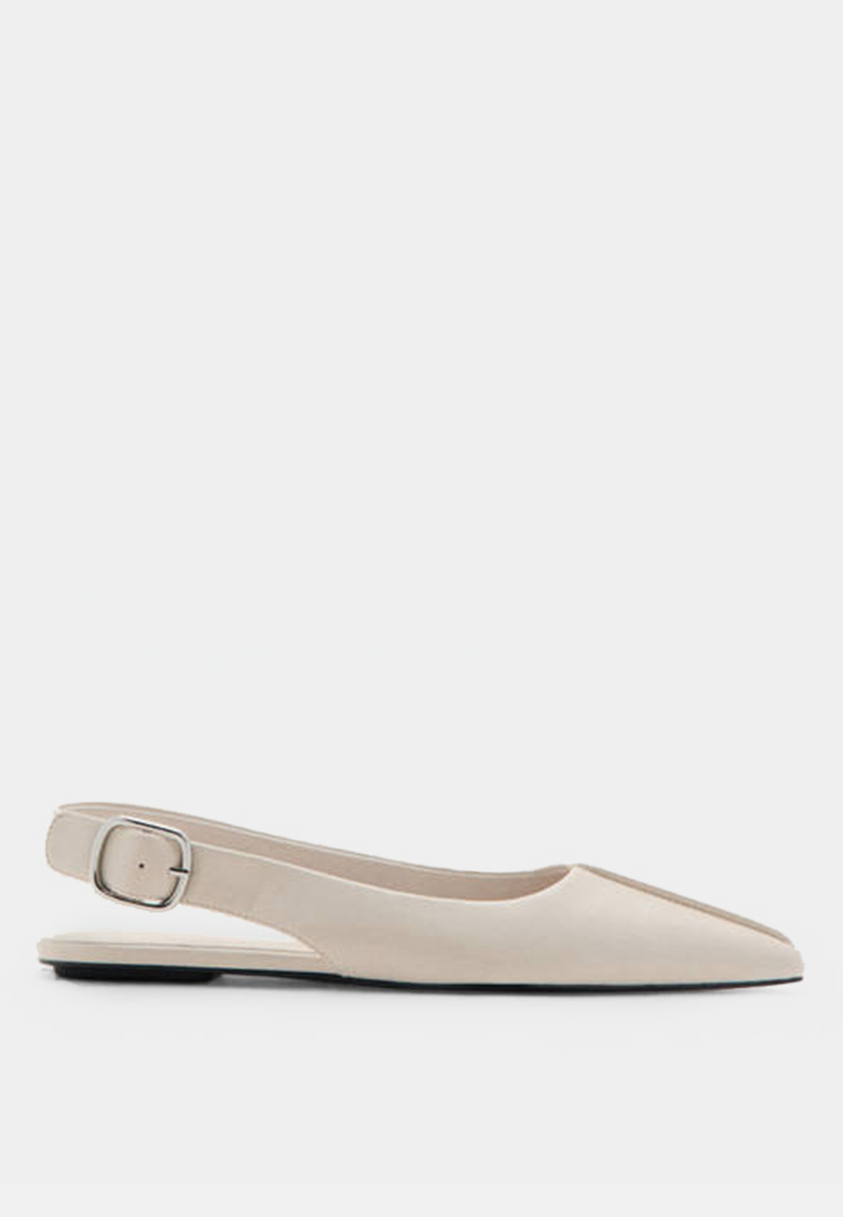 Mango Buckle Flat Shoes