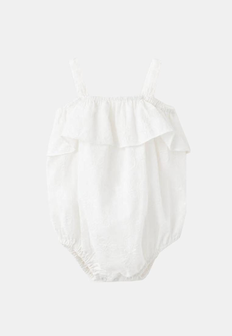 MANGO BABY Embroidered Details Romper