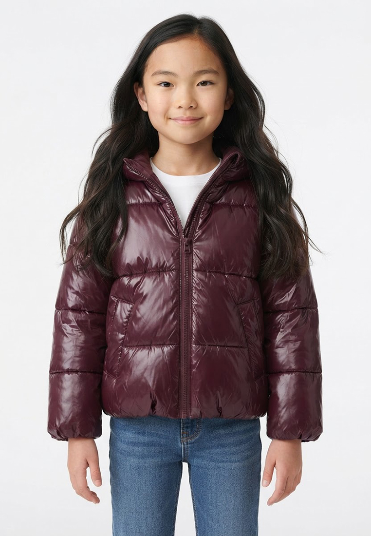 MANGO KIDS Shiny Quilted Anorak Jacket