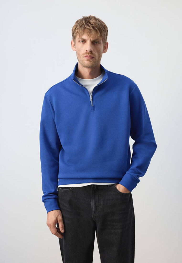 MANGO Man Zipper Sweatshirt