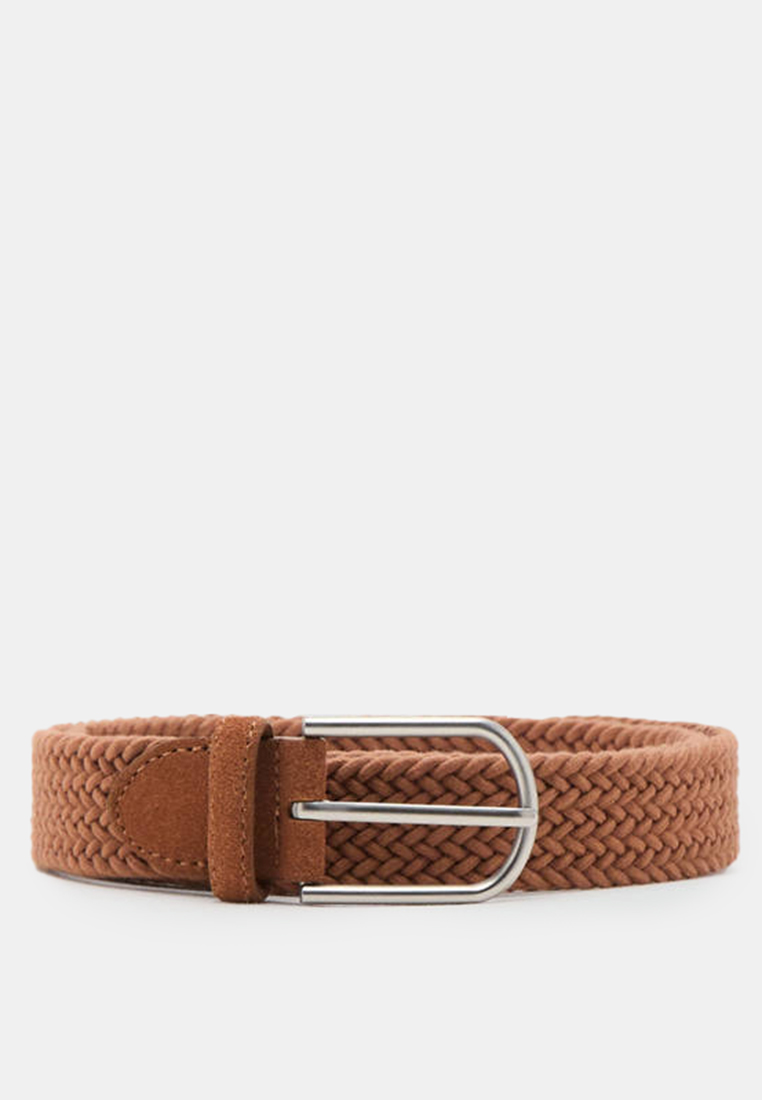MANGO Man Braided Elastic Belt