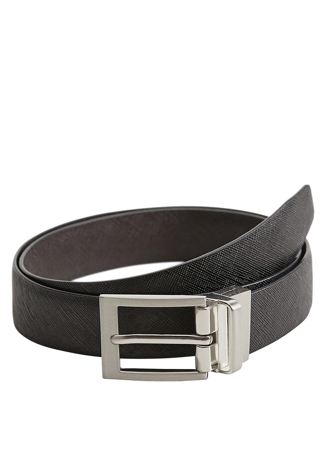 Men S Mango Men Accessories Belts Saffiano leather tailored belt 