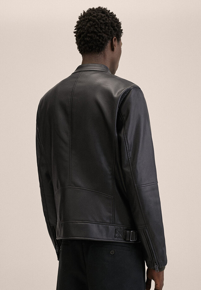 zalora leather jacket