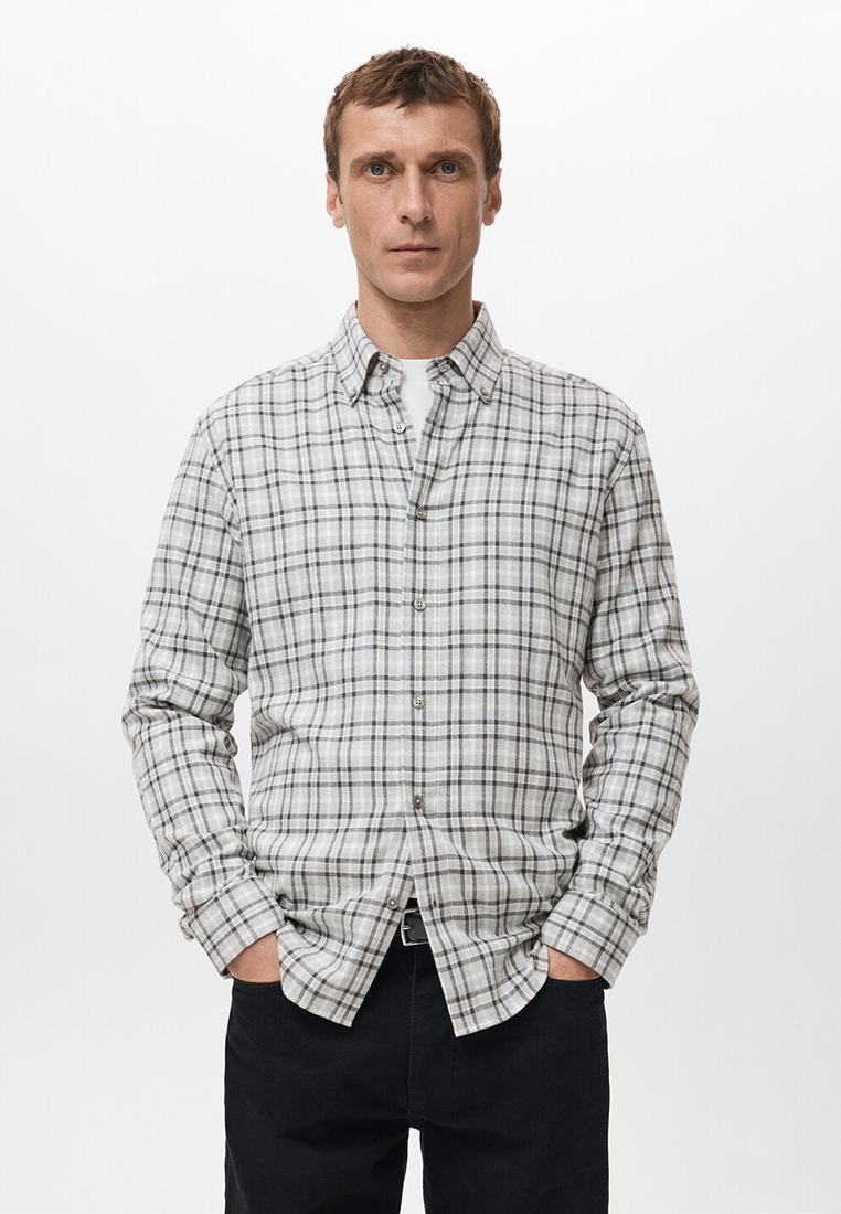 MANGO Man Regular-Fit Check Flannel Shirt