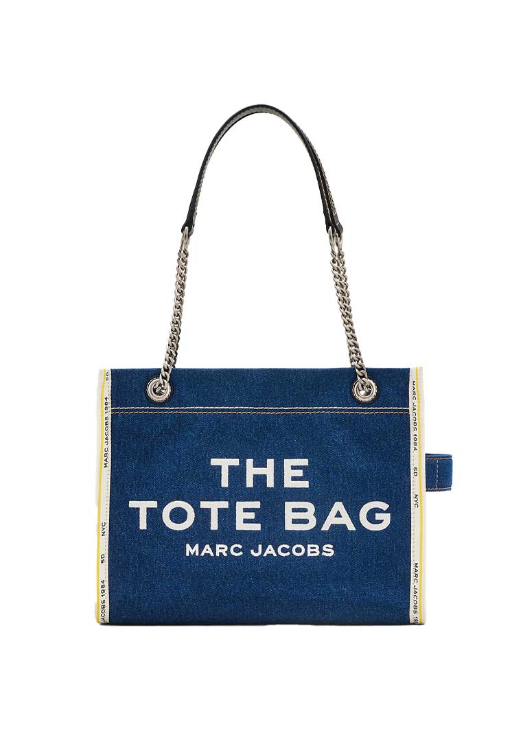 Marc Jacobs The Denim Chain Medium Tote Bag Dark Wash 2F4HTT018H05