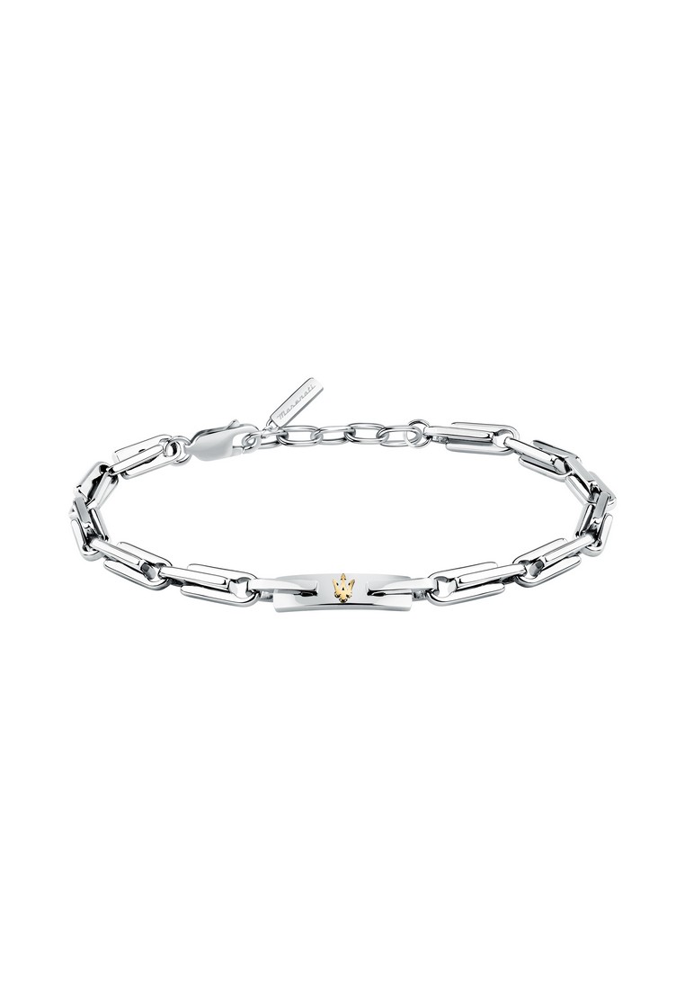 Maserati Maserati Iconic Men's Bracelet, 19+3.5cm, Stainless Steel jewelry, Silver Logo, JM425AVD108