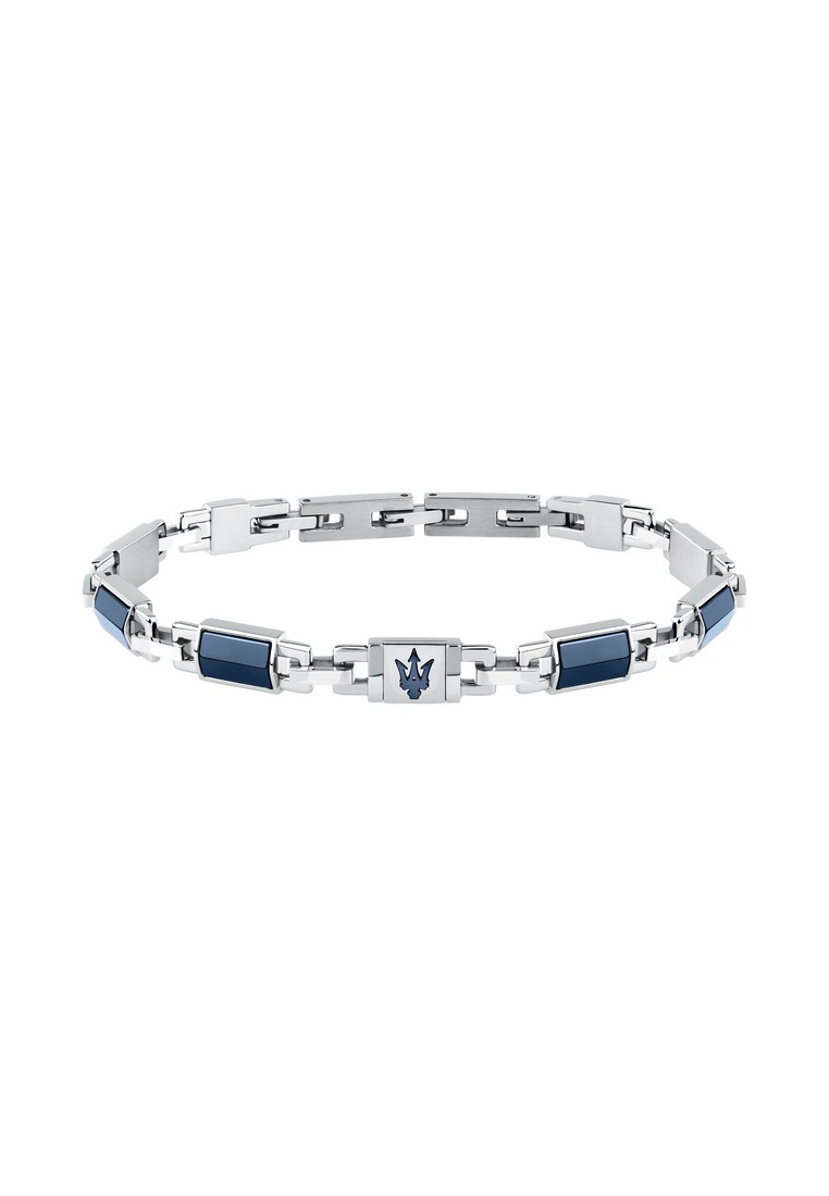 Maserati Maserati 180+35 mm Men's Bracelet, Stainless Steel, Blue and Silver JM425ATZ70 (Adjustable)