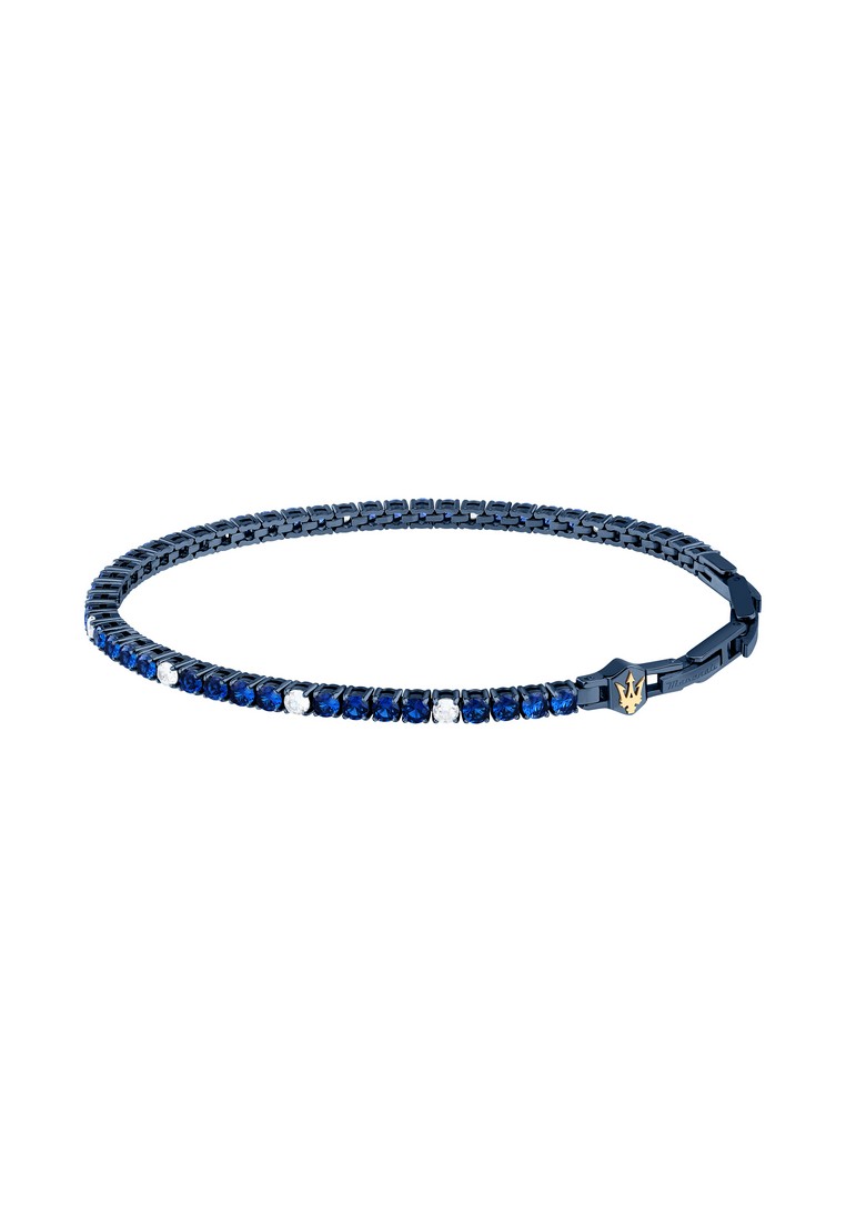 Maserati Maserati Jewels 22cm Men's Tennis Bracelet, Blue, JM425AVC10 (Adjustable)