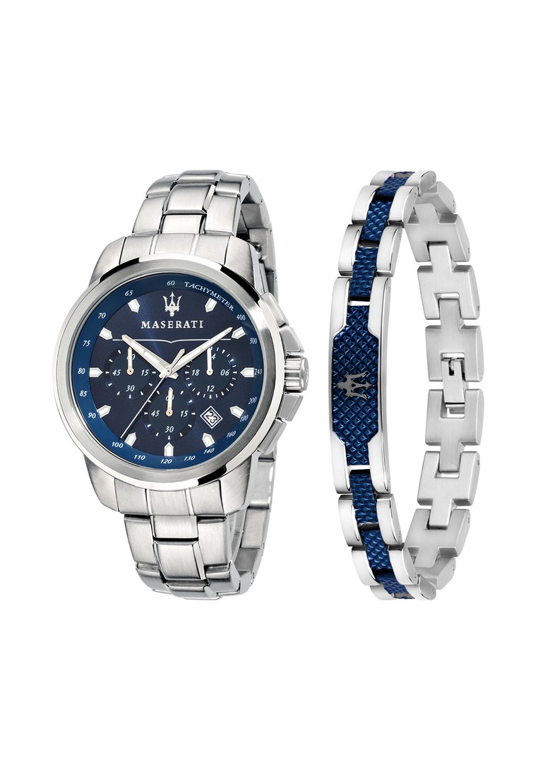 Maserati 【2 Years Warranty】 Maserati Successo -  52x44mm Men's Quartz Watch  + Bracelet Special Set 