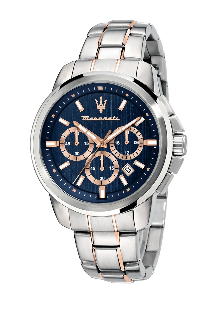 Maserati 【2 Years Warranty】Maserati Successo 44mm Case Stainless Steel Strap Men's Chronograph Quart