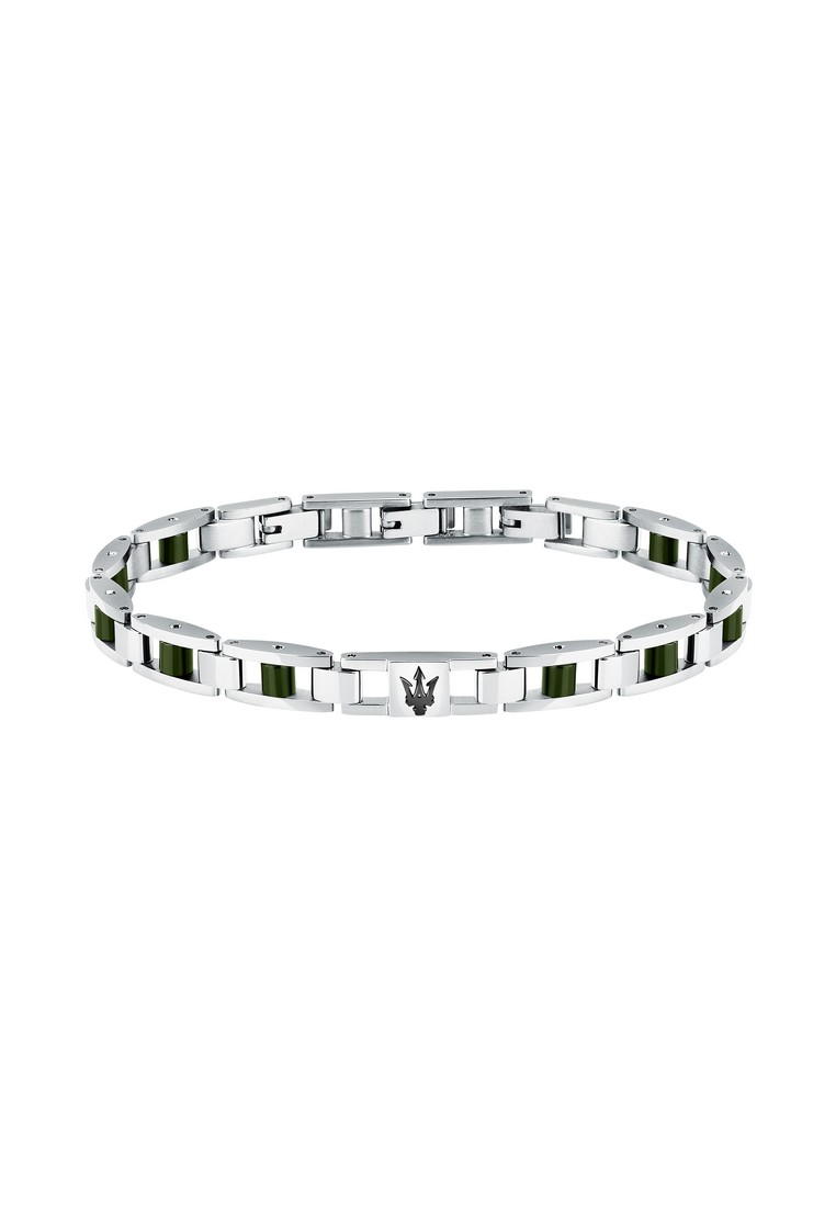 Maserati MASERATI Jewels 215mm Men's Stainless Steel, Ceramic Bracelet, Dark Gunmetal+Ceramic Green,