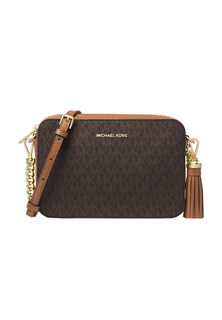 Michael Kors Jet Set Women's Shoulder Bag Dark in Brown Oak Fruit in Brown 32F8GF5M2B