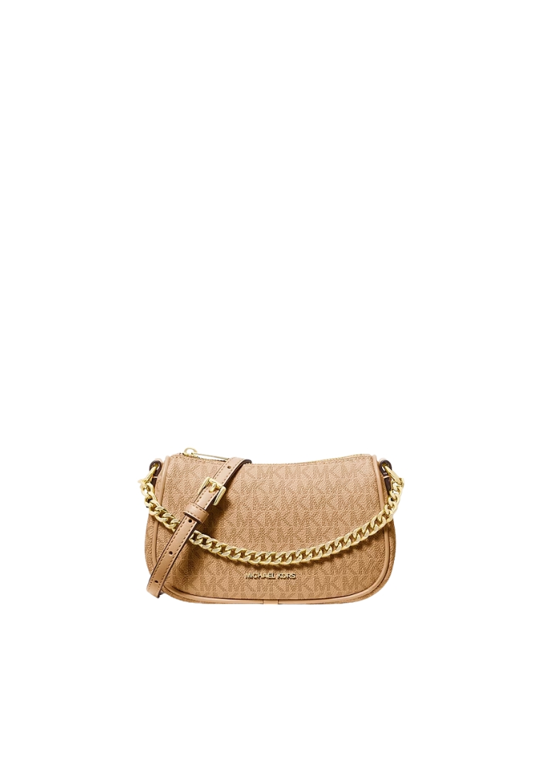 Michael Kors Michael Kors Carmela Small Signature Logo Convertible Crossbody Bag In Camel 35F4G1QC5V