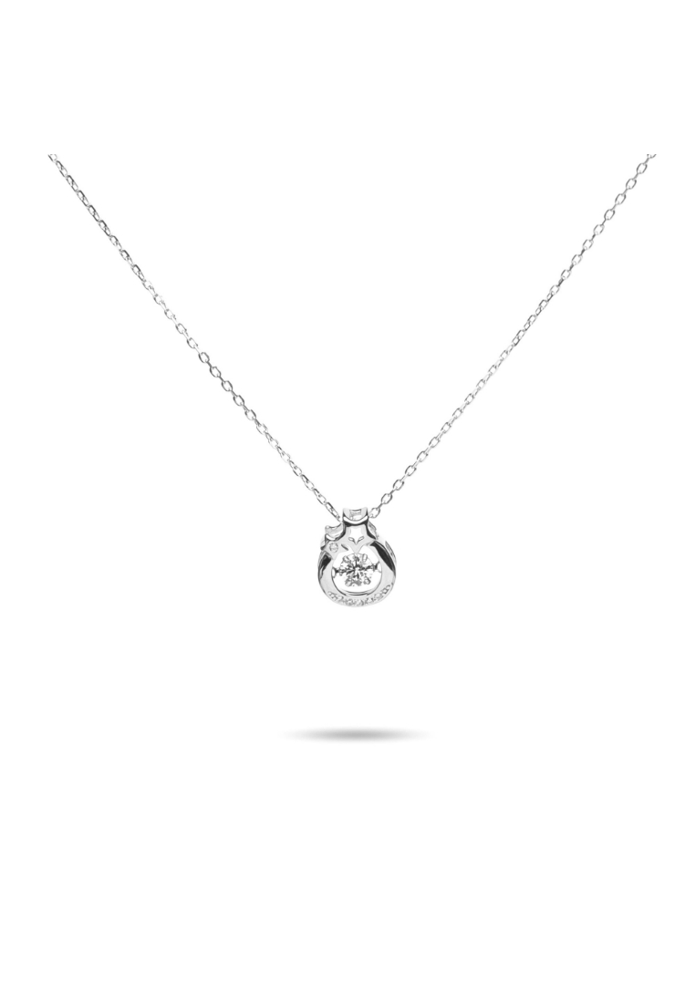 Millenne Made For The Night Wishing Star Studded Cubic Zirconia White Gold Necklace with 925 Sterlin