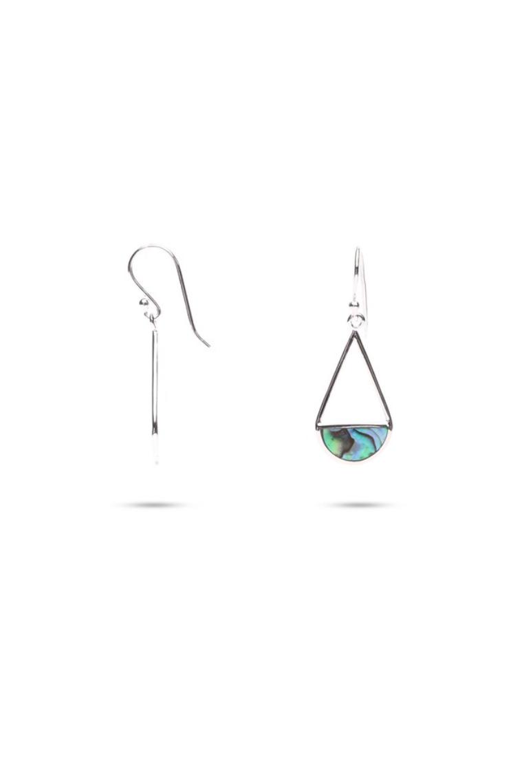 Millenne Minimal Abalone Shell Hook, Decorated with Shell  Silver Hook Earrings with 925 Sterling Si