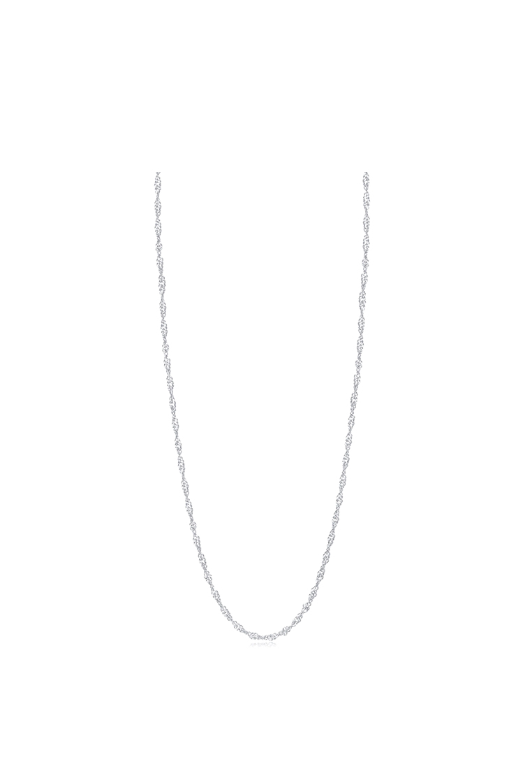 MJ Jewellery 925 Sterling Silver Wave Chain Necklace SR001 (2.10MM, 44CM)