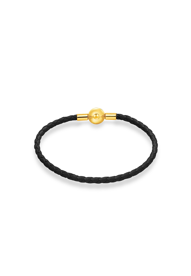 MJ Jewellery Black Leather Bracelet L4 (3MM)