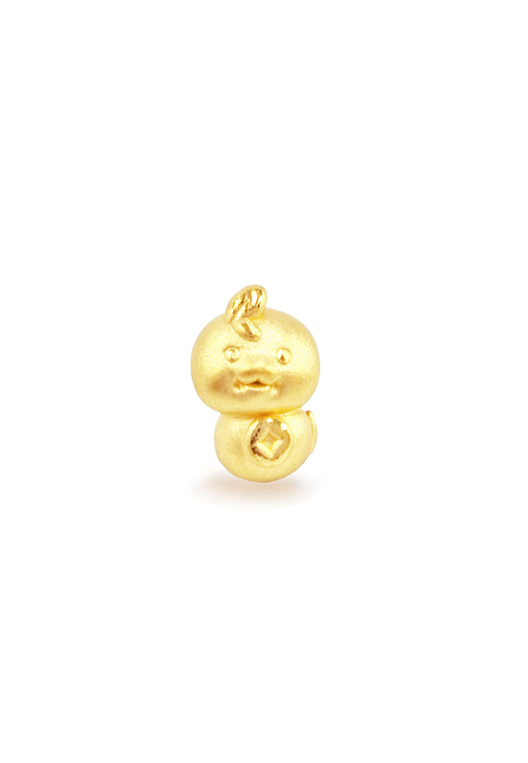 MJ Jewellery 999.9/24K Pure Gold 3D 12 Zodiac Charm - Snake B650F