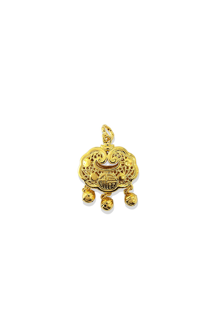 MJ Jewellery 916/22K Gold Longevity Lock Pendant B315 (M Size)