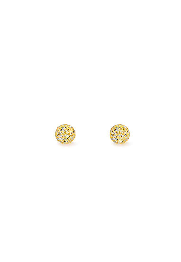 MJ Jewellery 916/22K Gold Hemisphere Earrings S101D