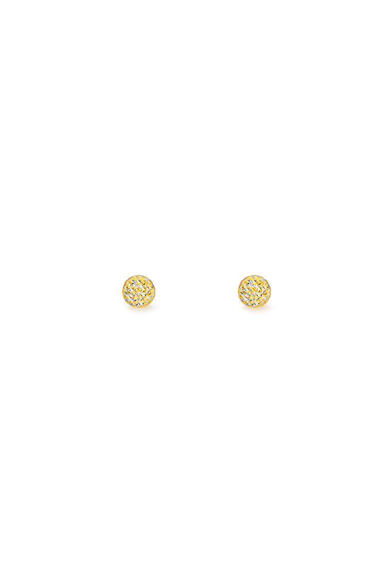 MJ Jewellery 375/9K Gold Hemisphere Earrings S101E