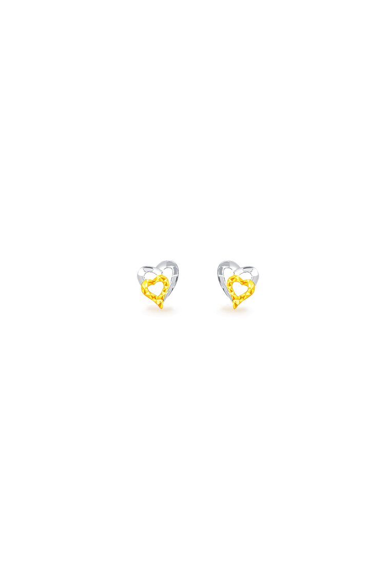 MJ Jewellery 375/9K Gold Love Earrings S127